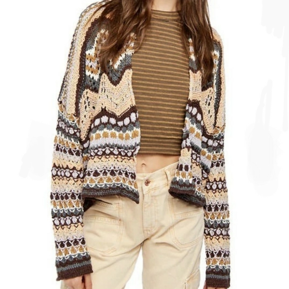 Free People Sands of Time Combo Cardigan NWT